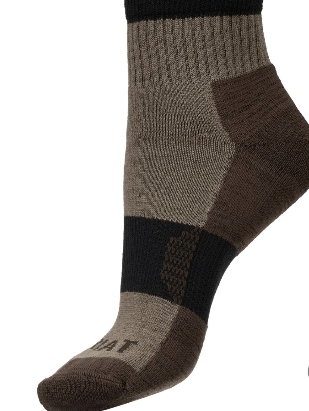 ARIAT Terrain Performance Sock 2 Pair Pack/ Size Medium Unisex / Brown & Black